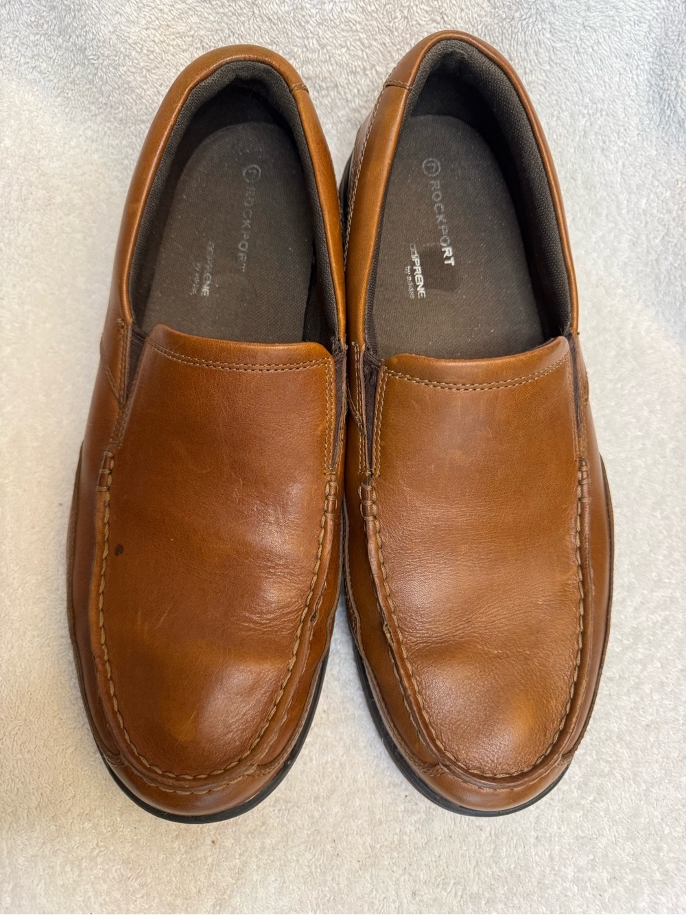 Rockport Adiprene by Adidas Brown Leather Loafers Slip On Mens 10.5